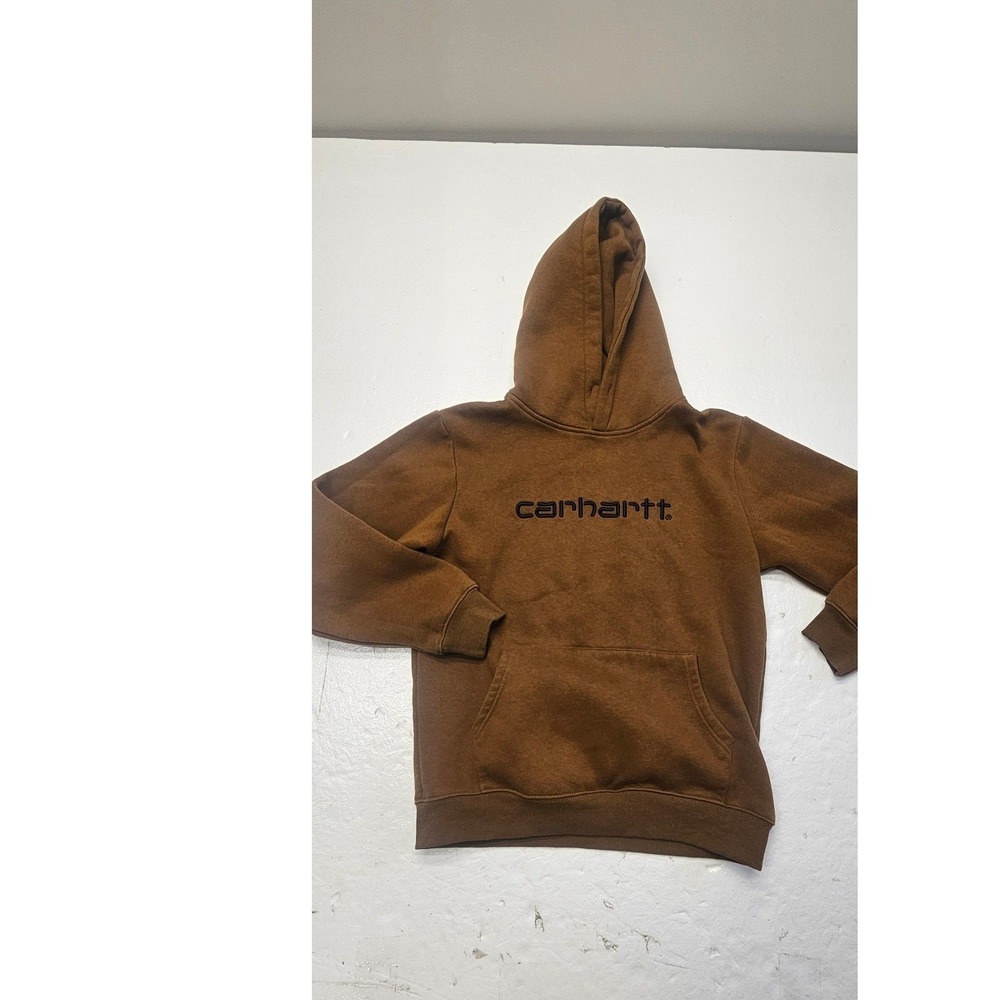 Carhartt WIP Mens Brown Embroidered Logo Hoodie Sweatshirt Medium Hamilton Brown